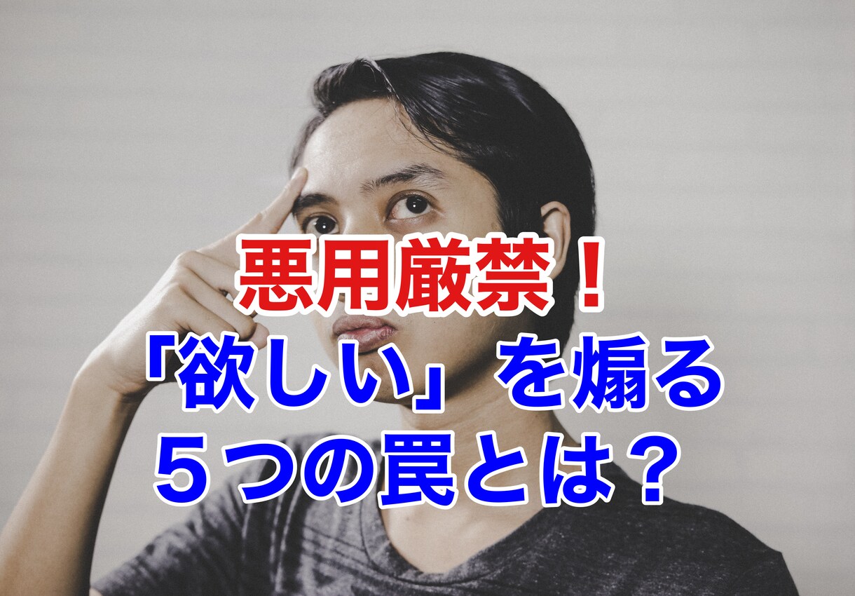 悪用厳禁！「欲しい」を煽る５つの罠をお教えします ムダ使いをなくし、必要なものだけを手に入れるために必要な知識 イメージ1