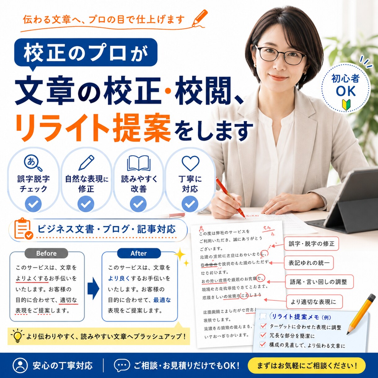 文章の校正・校閲・リライト提案を丁寧に行いますます 紙媒体実績9年の校正者/安心価格・高品質/小説・同人誌も！ イメージ1