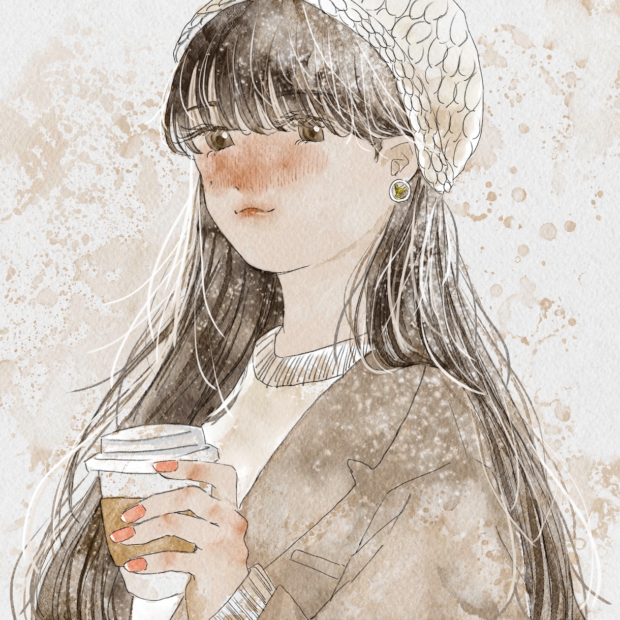 淡く儚い水彩風アイコン描きます 儚く優しい雰囲気のアイコンが欲しい方へ イメージ2