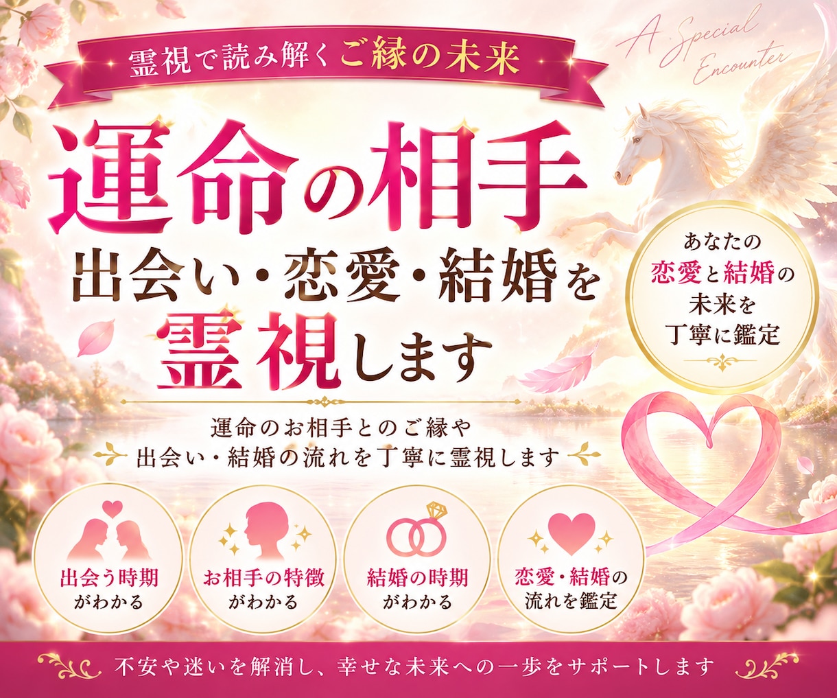 運命の相手・出会い・結婚を霊視します 運命のお相手とのご縁や出会い・結婚の流れを丁寧に霊視します イメージ1