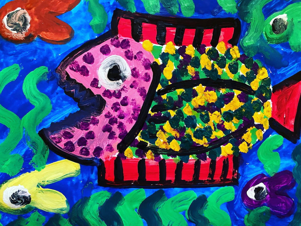 世界に1枚だけの絵描きます アクリル絵の具で26cm×37.5cmの画用紙に描きます イメージ8