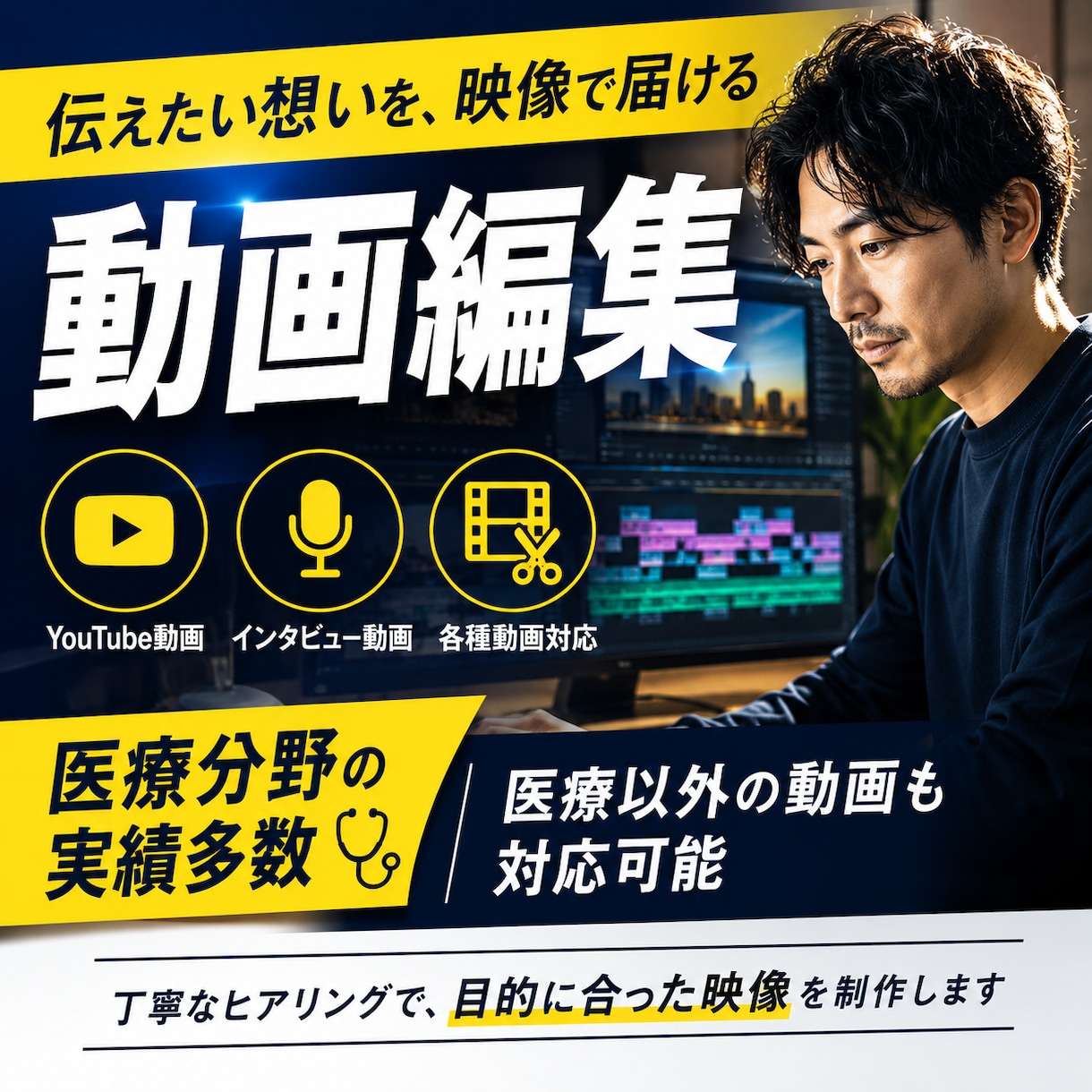 YouTubeの動画編集を代行します 医療現場経験のある編集者だから安心！医療の専門用語も対応 イメージ1
