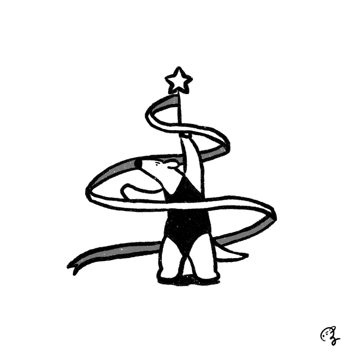 モノクロでシンプルに動物を描きます モノトーンであたたかみのあるイラスト イメージ1