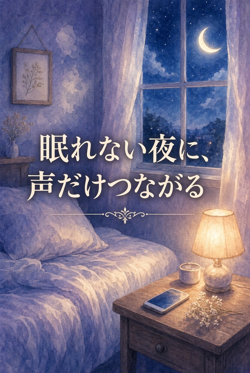 眠れない夜、おそばにいます アプリの音声じゃない。この瞬間の声で、入眠をお手伝いします。 イメージ1