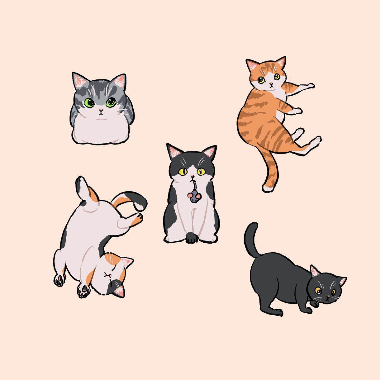 絶妙なデフォルメの猫を描きます 猫の可愛さを最大限に引き出したイラストをお届け！ イメージ2