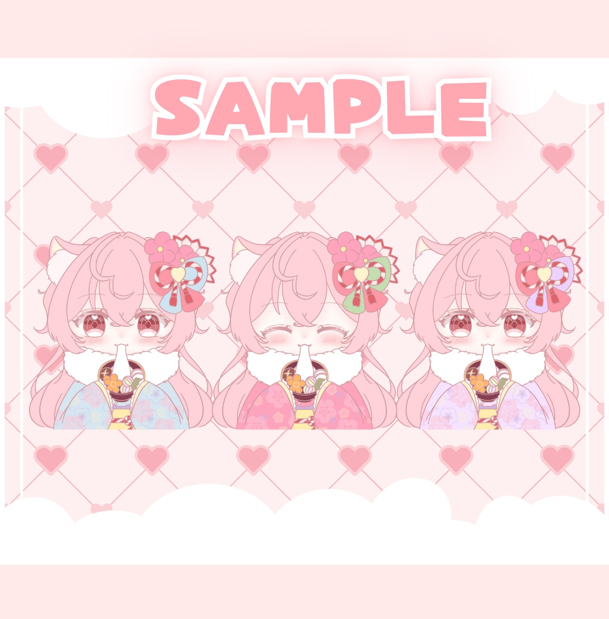 かわいいお正月SD制作します ✧商用利用込み✧ふわふわほっぺと毎年使えるデザイン！ イメージ3