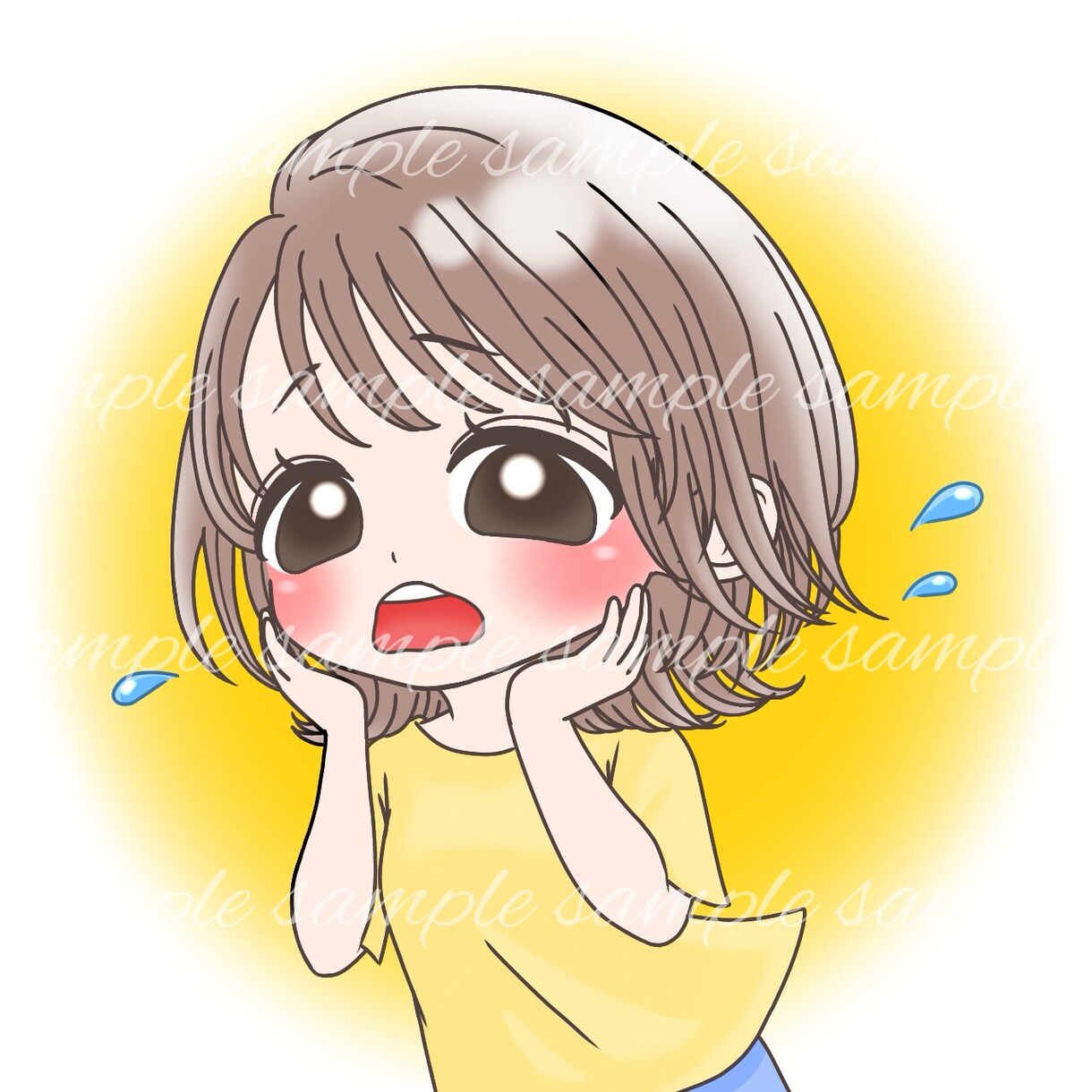 かわいいがお好きな方！あなたがミニキャラになります ②似顔絵風の更に風！似ているよりも絵柄の雰囲気を出したい方！ イメージ5