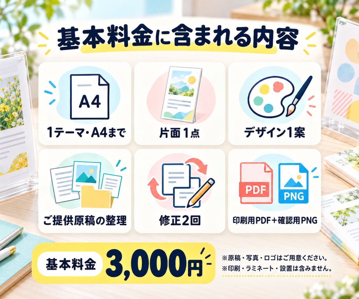 店舗の掲示物・卓上POPを制作します 営業時間・キャンペーン・利用方法をひと目で伝える イメージ6