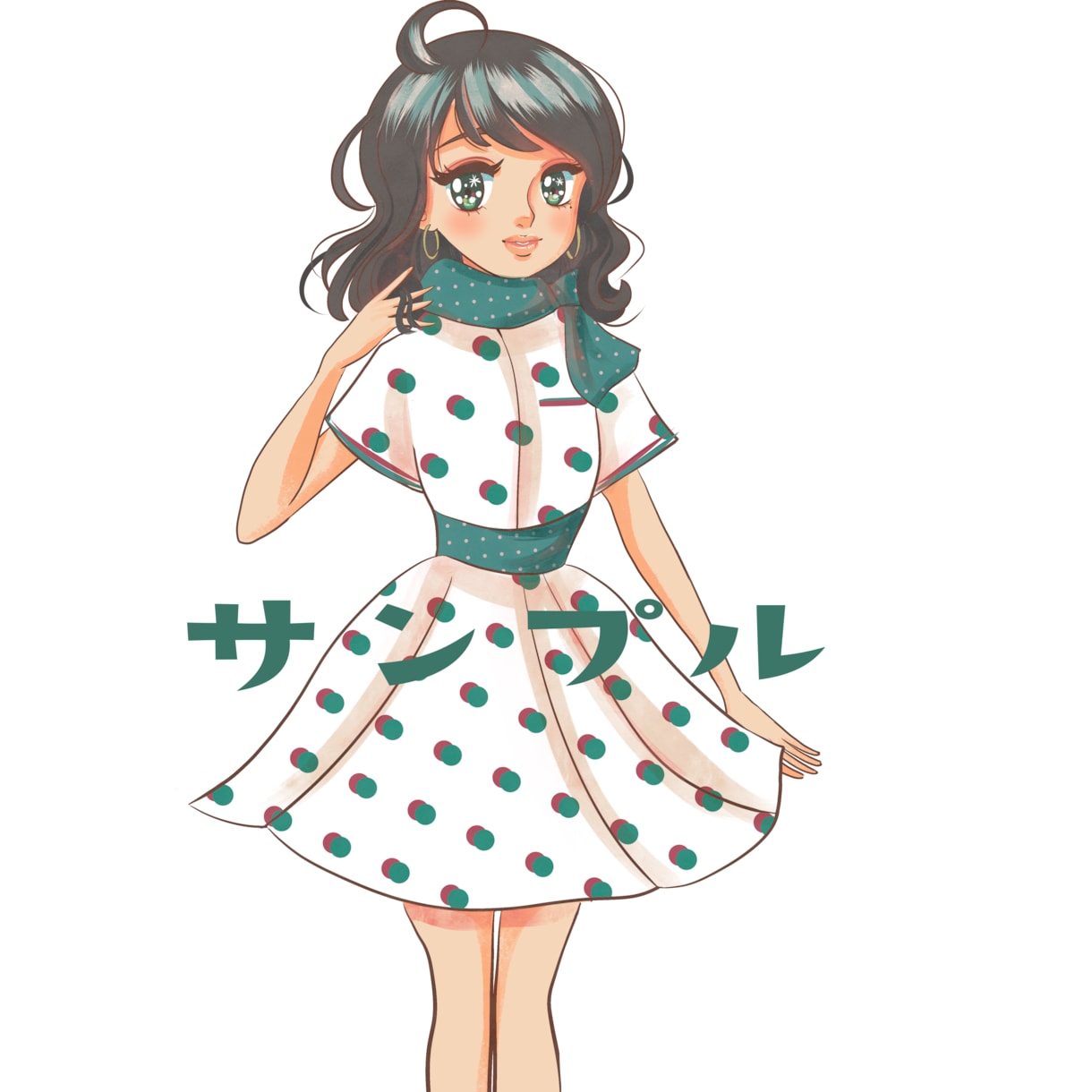 理想のレトロなVtuber用イラスト描きます 昭和の少女漫画っぽいキャラにします！現代アニメ風もOKです！ イメージ3
