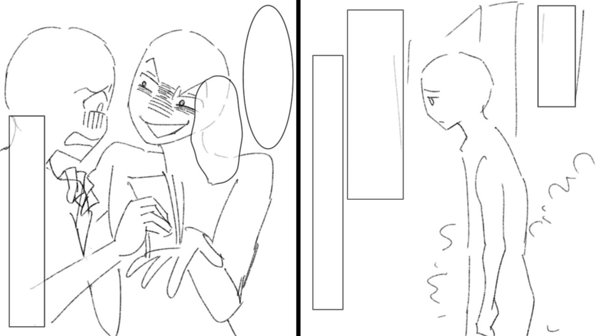 youtube漫画のネーム描きます 表情豊かに、喜怒哀楽わかりやすいネーム描きます！ イメージ1