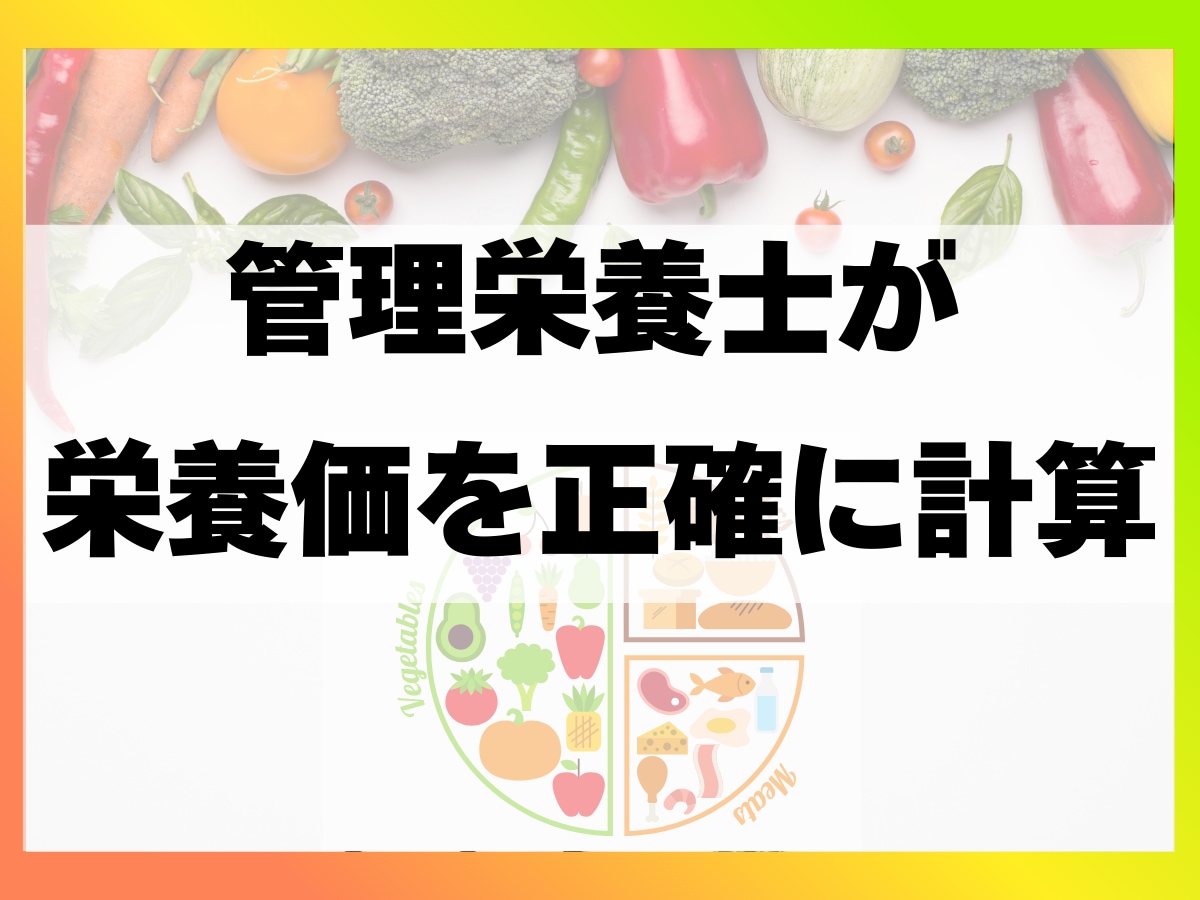 管理栄養士が食事の栄養価を計算します エネルギー(kcal)・PFC・栄養価を正確に算出 イメージ1