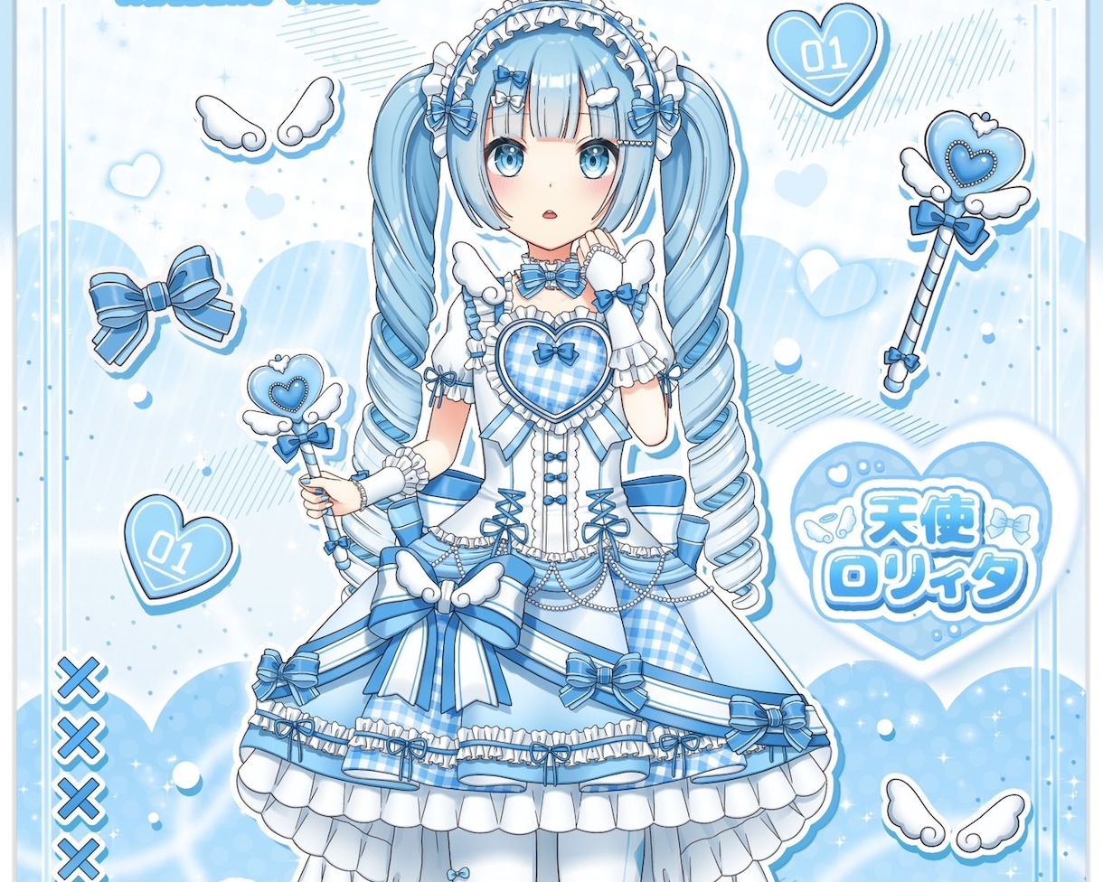VTuber立ち絵お描きいたします 可愛くて目に留まる立ち絵制作します イメージ1