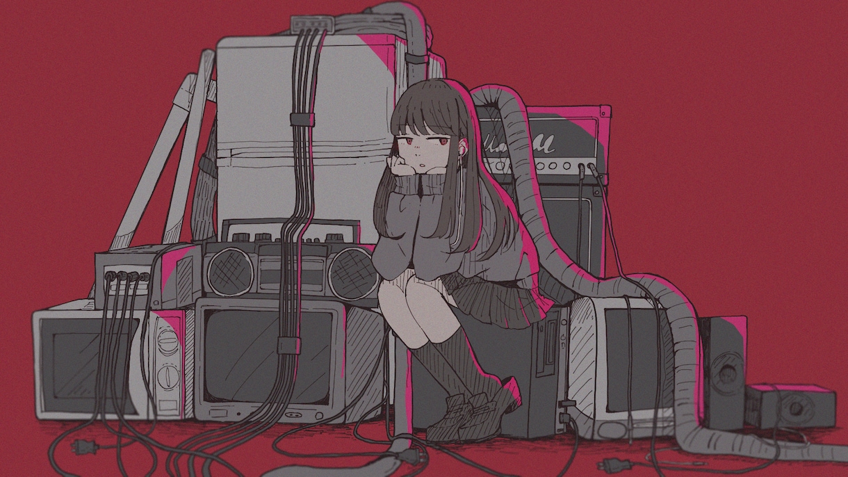 商用OK！MVサムネ・ヘッダー等のイラスト描きます エモいイラストが得意です！背景、人物のみもOK！ イメージ7