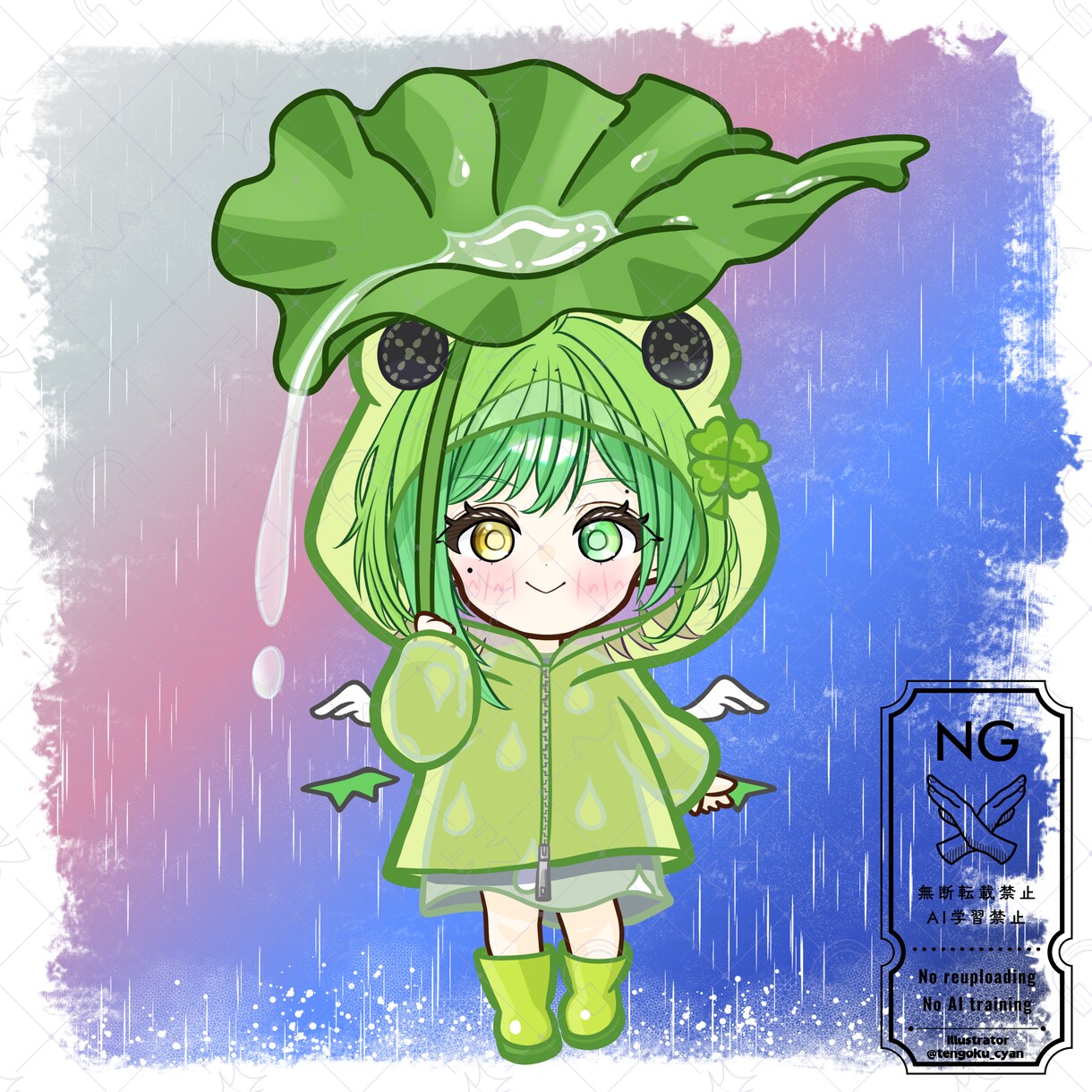 商用利用可！【カエルカッパ】ミニキャラを描きます ライバー活動をお手伝い！配信/パネル開け/アイコン/グッズ イメージ10