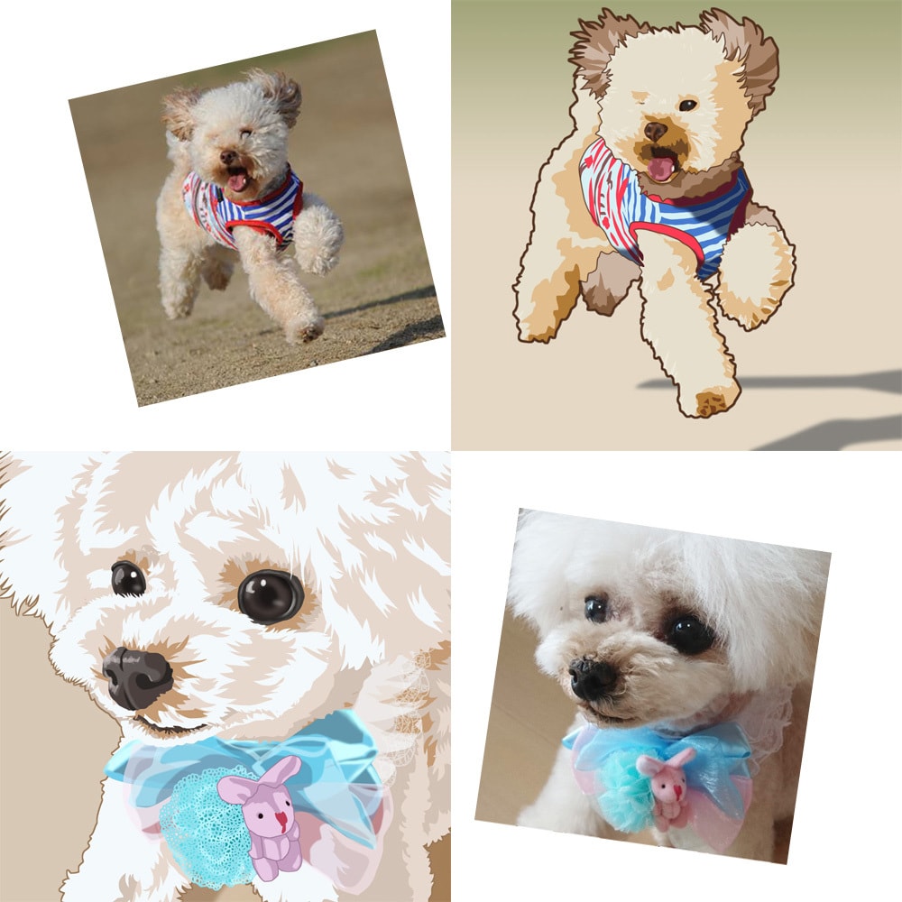 写真からリアル系・可愛い系のペットイラスト描きます 犬・猫・鳥・亀など可愛いペットのアイコンなどにお使いください イメージ3