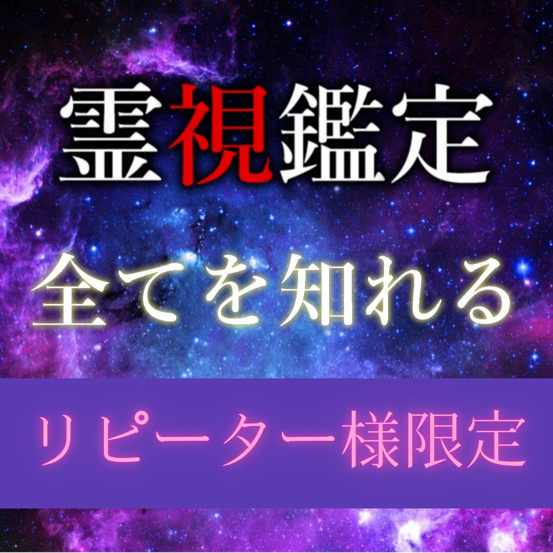 リピーター様限定！プロの霊能者が全てを霊視します 霊視/透視の最高峰の鑑定で、貴方の悩みを解決へ導きます イメージ10