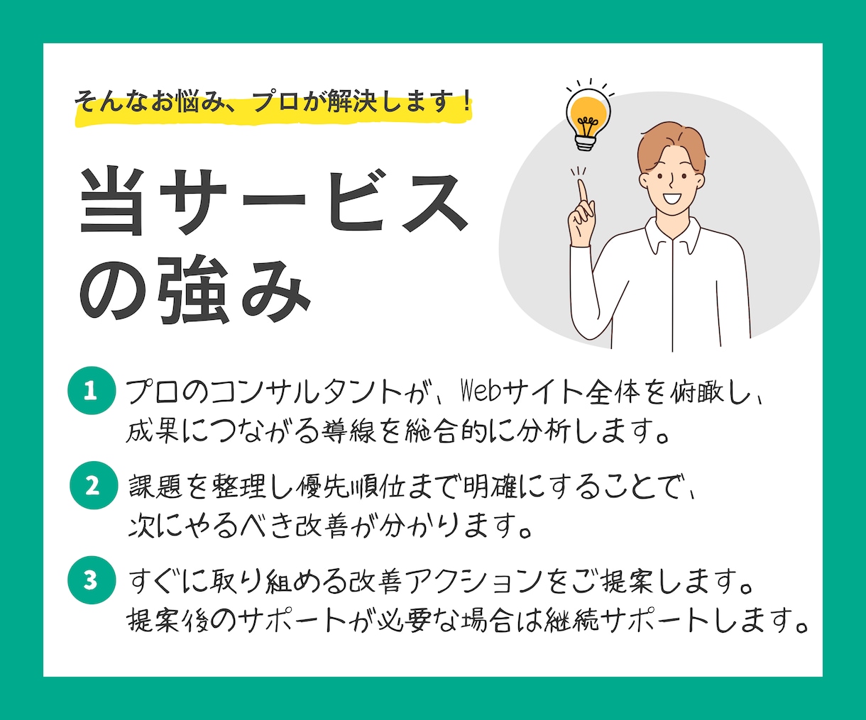 Webサイトを分析し改善提案レポートを作成します Webサイト改善/サイト診断・分析/UIUX改善/SEO イメージ3