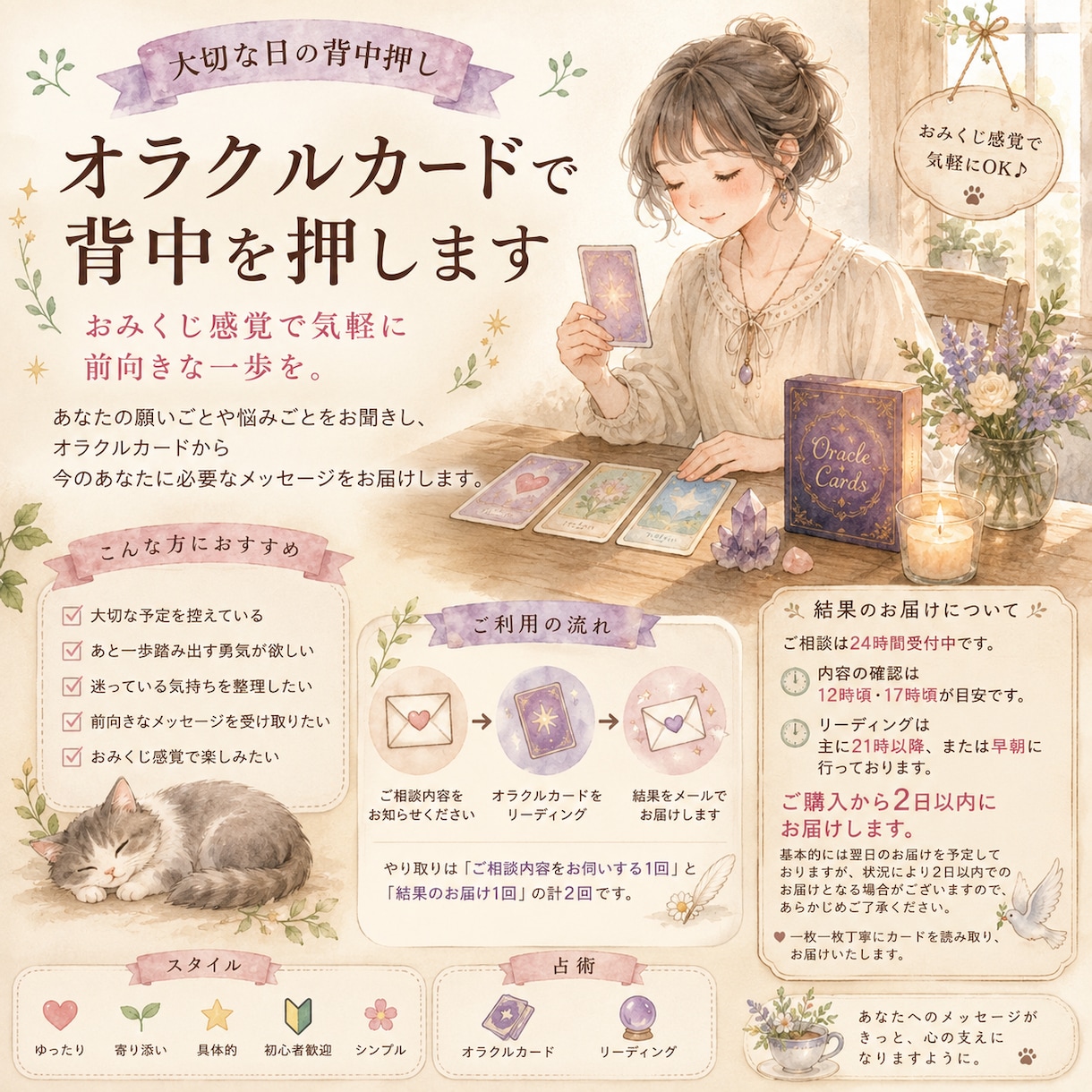あなたへのメッセージをお届けします 大切な日の背中押しオラクルします イメージ1