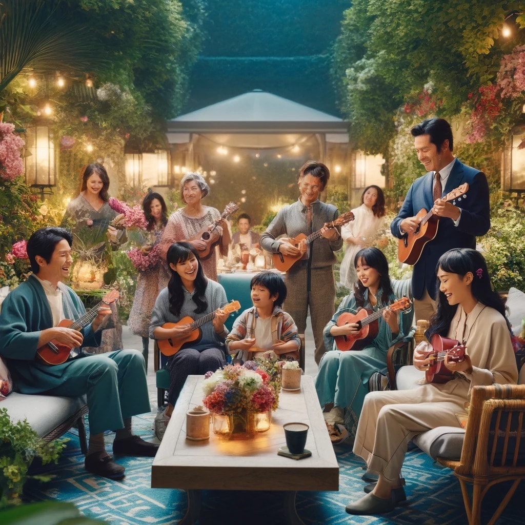 ４回でウクレレ弾き語りご希望の曲をレッスンします ４回のレッスンで人前で自信をもって弾き語れる練習をします。 イメージ3