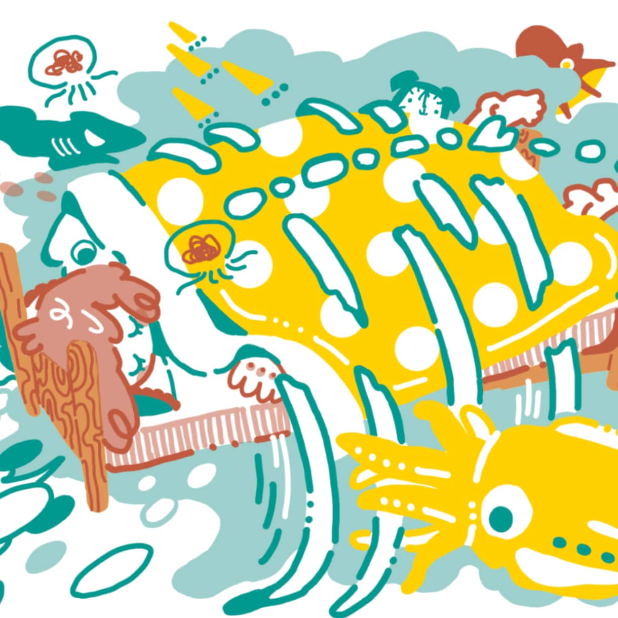 ポップなイラスト制作します リソグラフのようなビビットなテイスト イメージ2