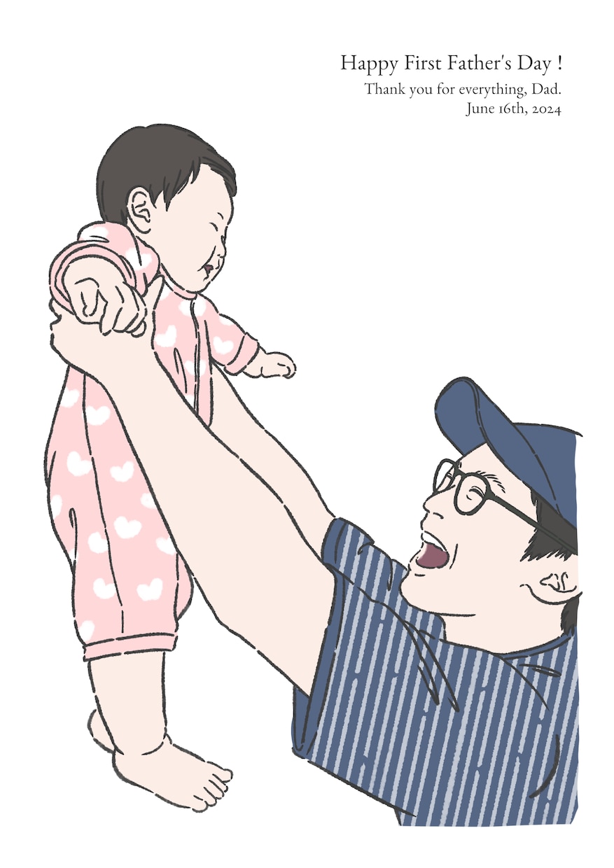 おしゃれな似顔絵イラストをお描きします データ納品も可！大切な方へのプレゼントにいかがでしょうか？ イメージ5