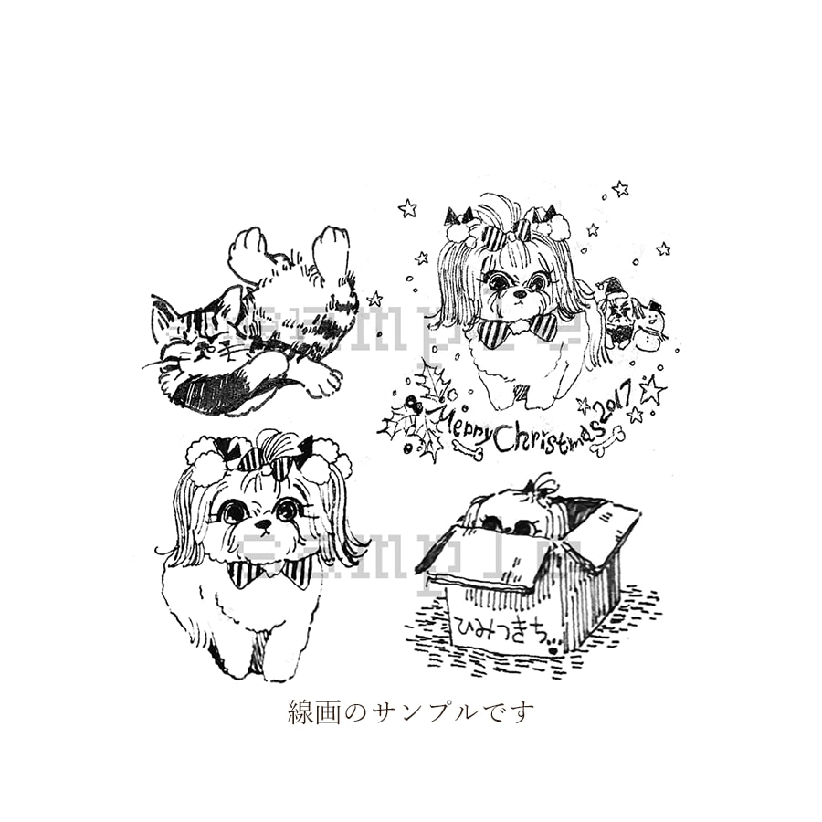 おしゃれかわいい！　ペットイラスト　おつくりします 透明水彩を使用　色彩豊かなアナログイラスト イメージ4