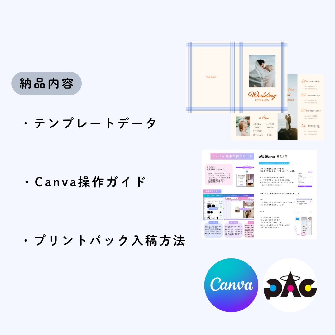 説明資料付き！おしゃれなプロフィールブック作れます 結婚式　プロフィールブック　１２P分　Canvaテンプレート イメージ5