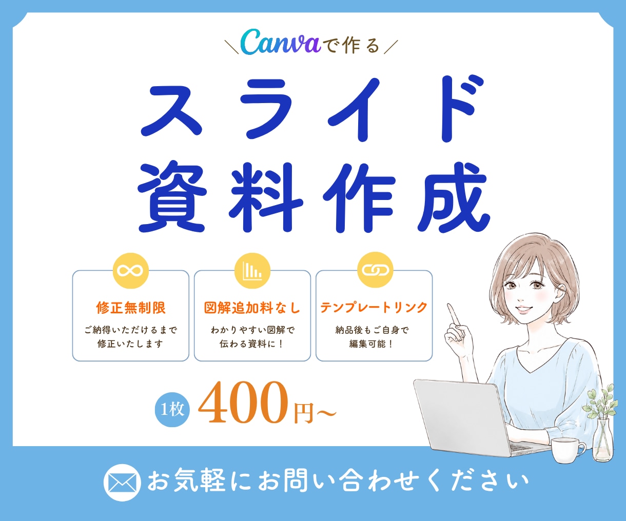 シンプルで伝わるスライド資料をお作りします Canvaで作成！修正無制限・お手頃価格◎ イメージ1