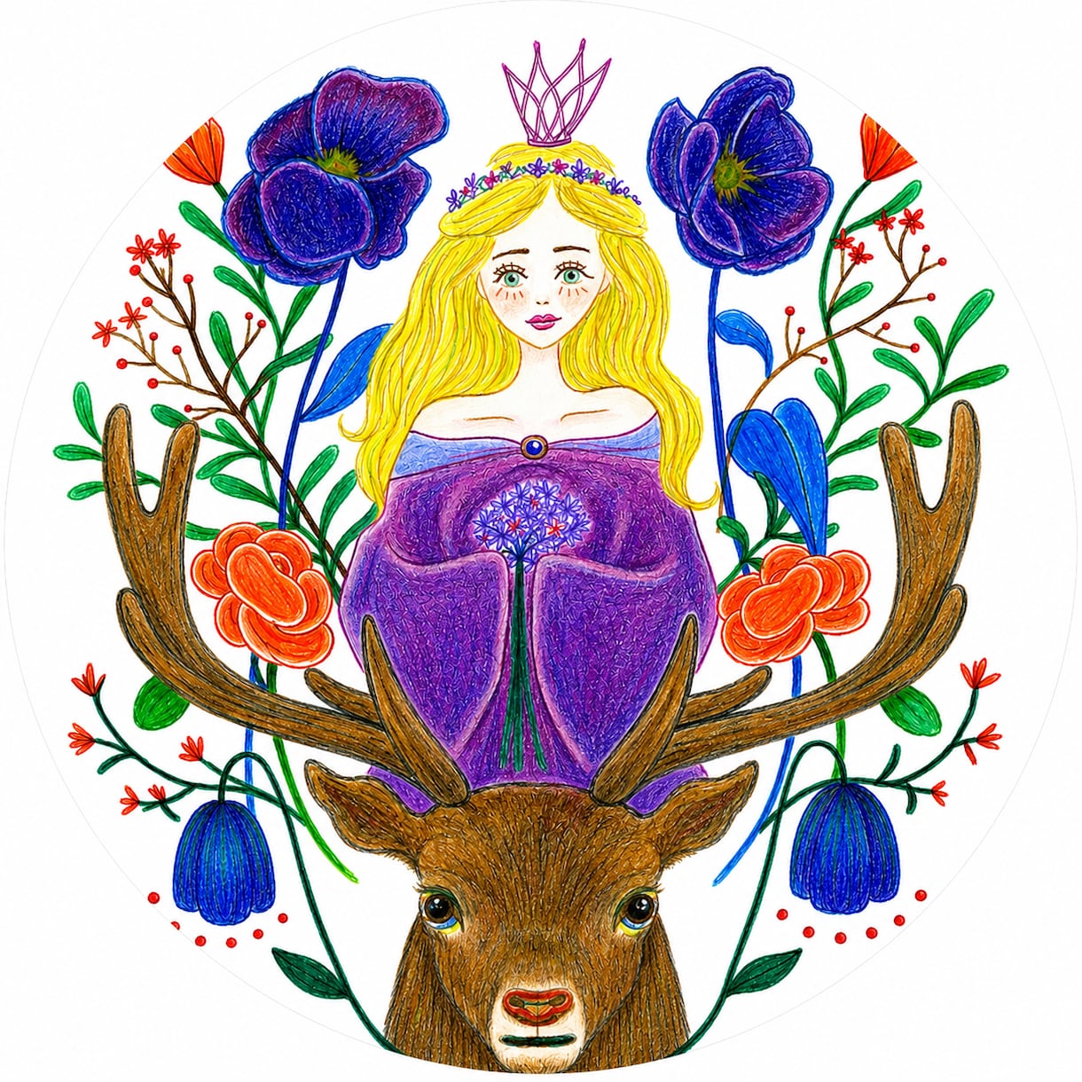 絵本のような手描きアイコン制作します 絵本の1ページのような、あなただけの世界観を描きます イメージ1