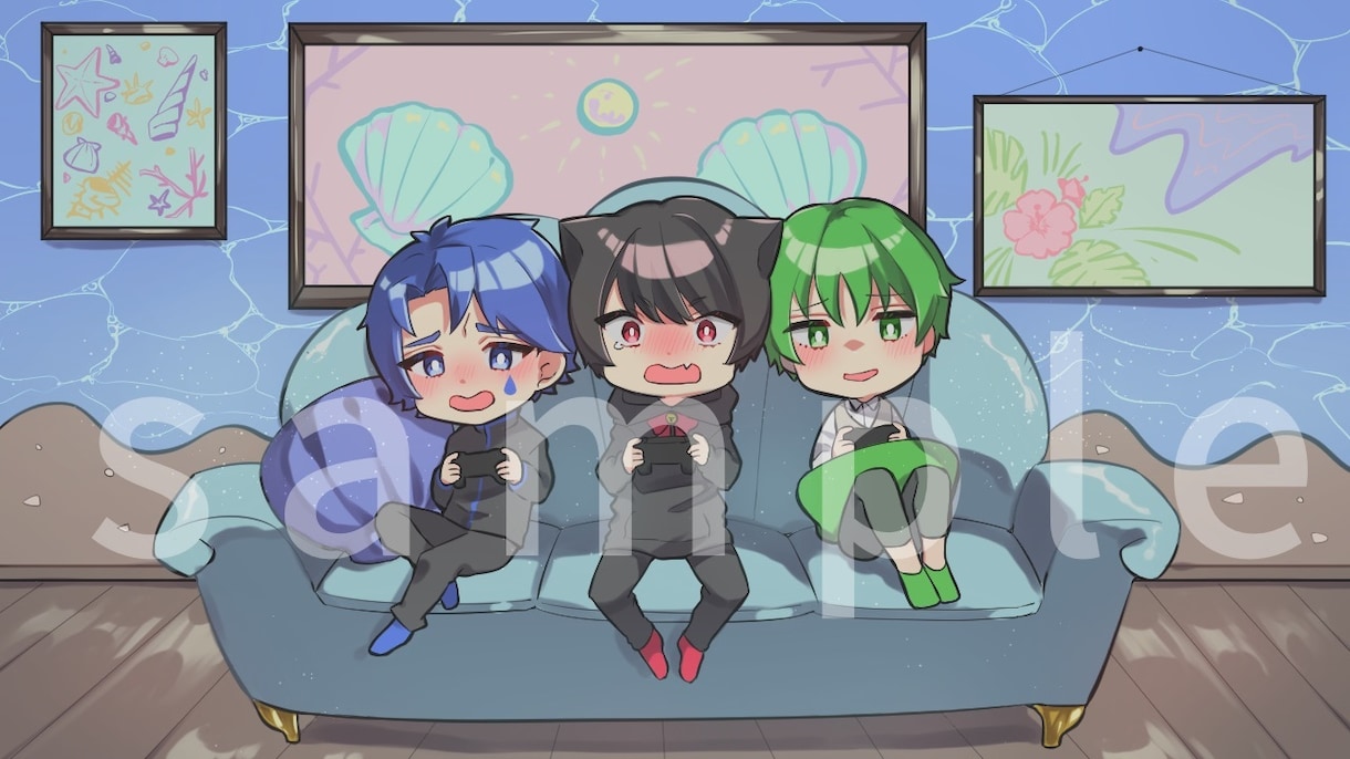 サムネや一枚絵描きます 歌ってみたやプレゼントにいかがでしょう イメージ2