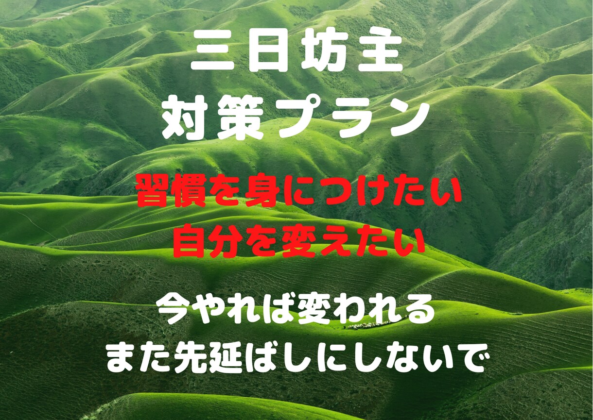 三日坊主からの脱出お手伝いします 習慣を身につけたい、目標達成したい、1人で無理しないで イメージ1