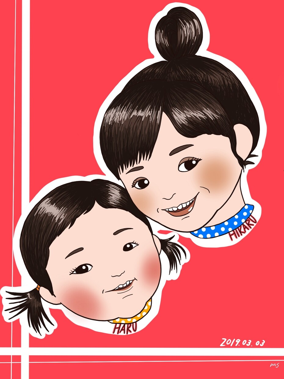 お子様の似顔絵お描きします 記念日に、我が子の成長記録に、プレゼントに、この1枚。 イメージ3