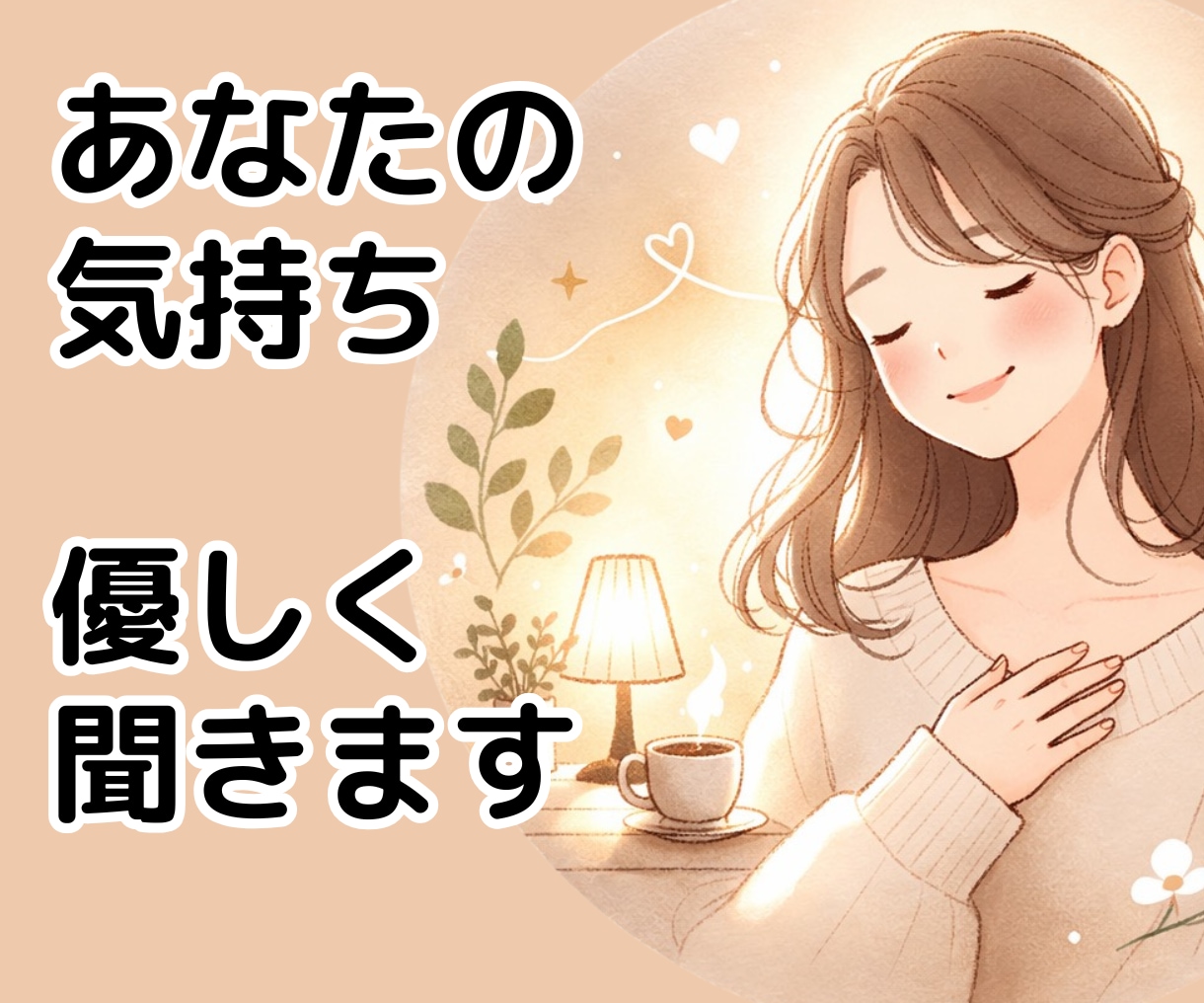 ゆっくりで大丈夫。あなたの気持ちやさしく聴きます 一人で反省会をしていませんか？◎話して心が少し軽くなる時間に イメージ1