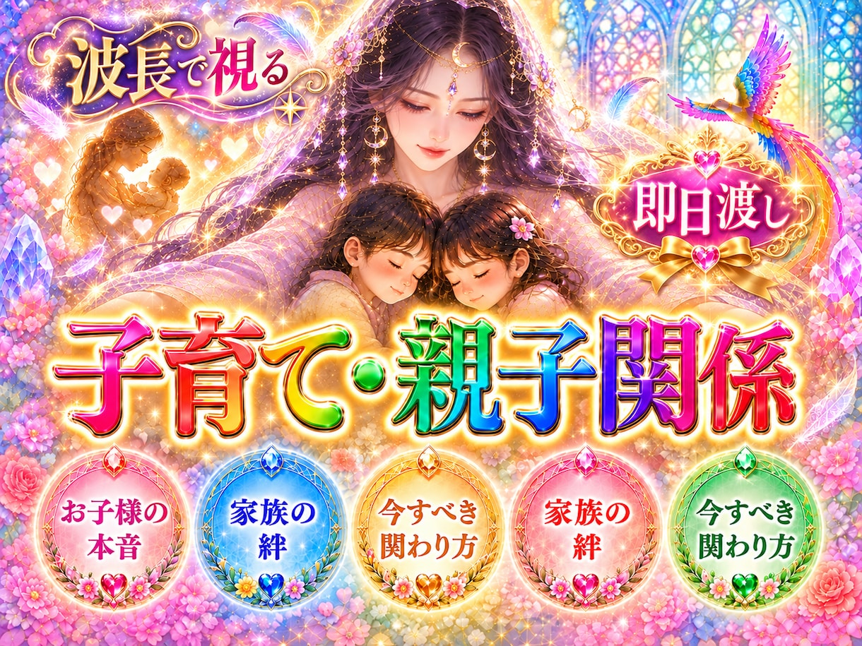 即日・子育て、親子関係を波動波長から読み解きます お子様の本音・親子、家族の絆・今必要な関わり方を鑑定 イメージ1