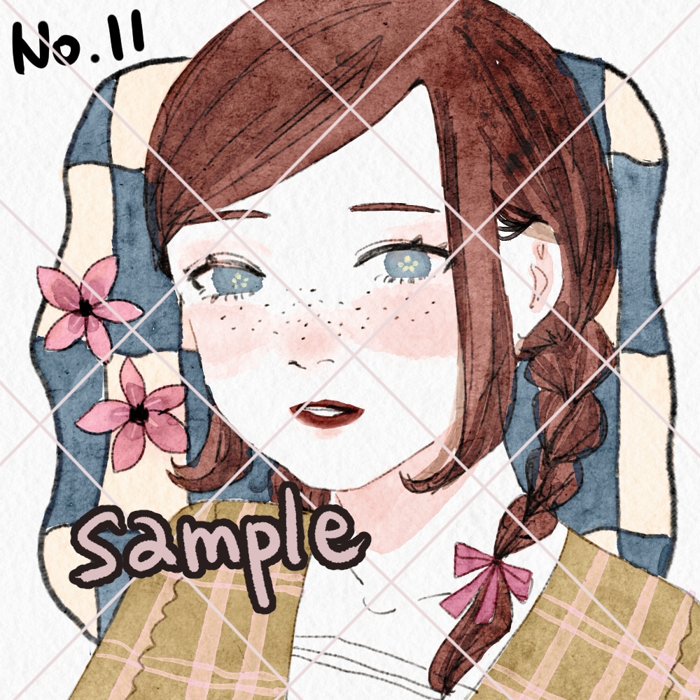 完成済みのアイコンイラストを販売します SNSに使用できる大人っぽいおしゃれな水彩風アイコンです。 イメージ1