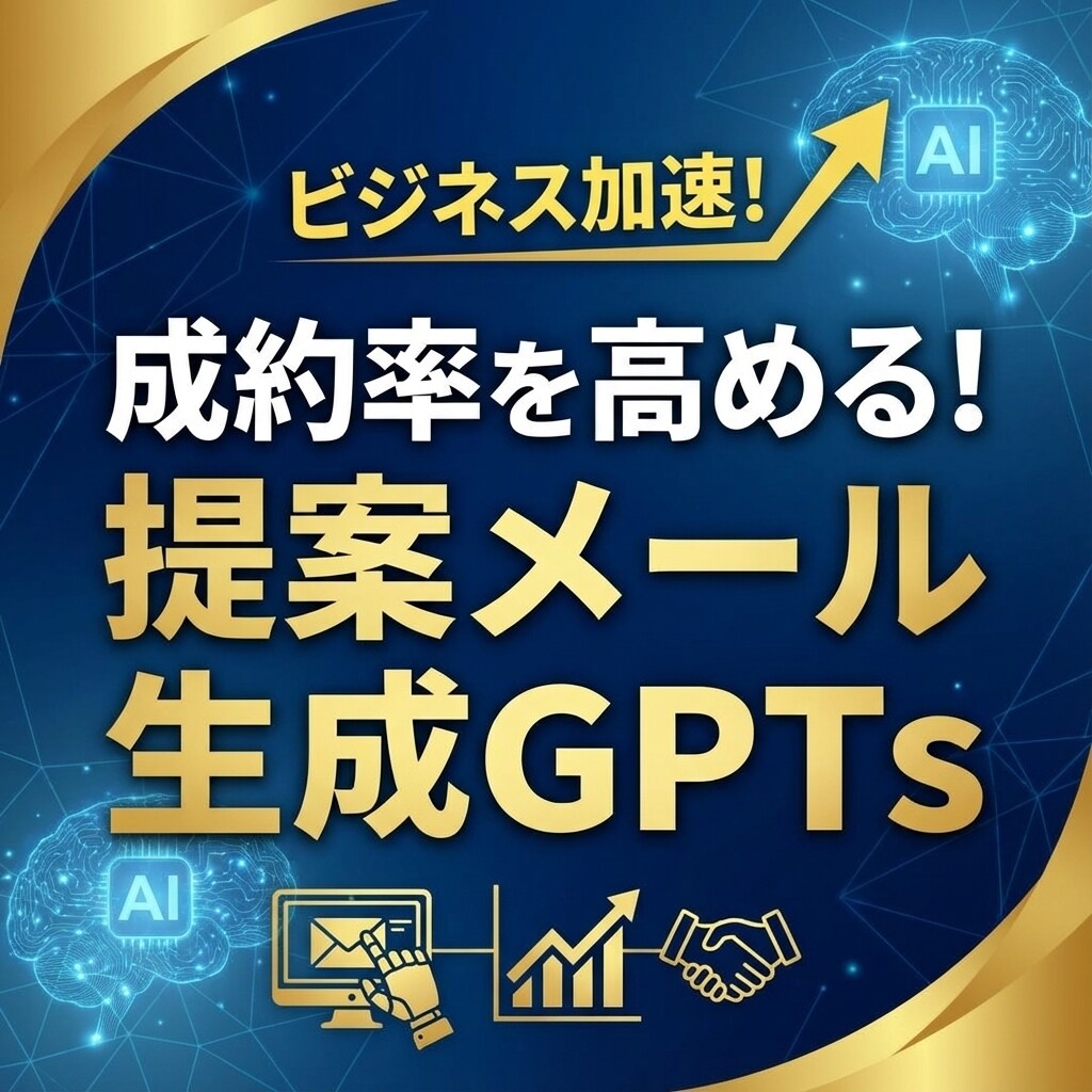 提案メールの成約率を高めるGPTsを提供します 3分で！心理学に基づいた説得力のある提案メールを生成 イメージ1