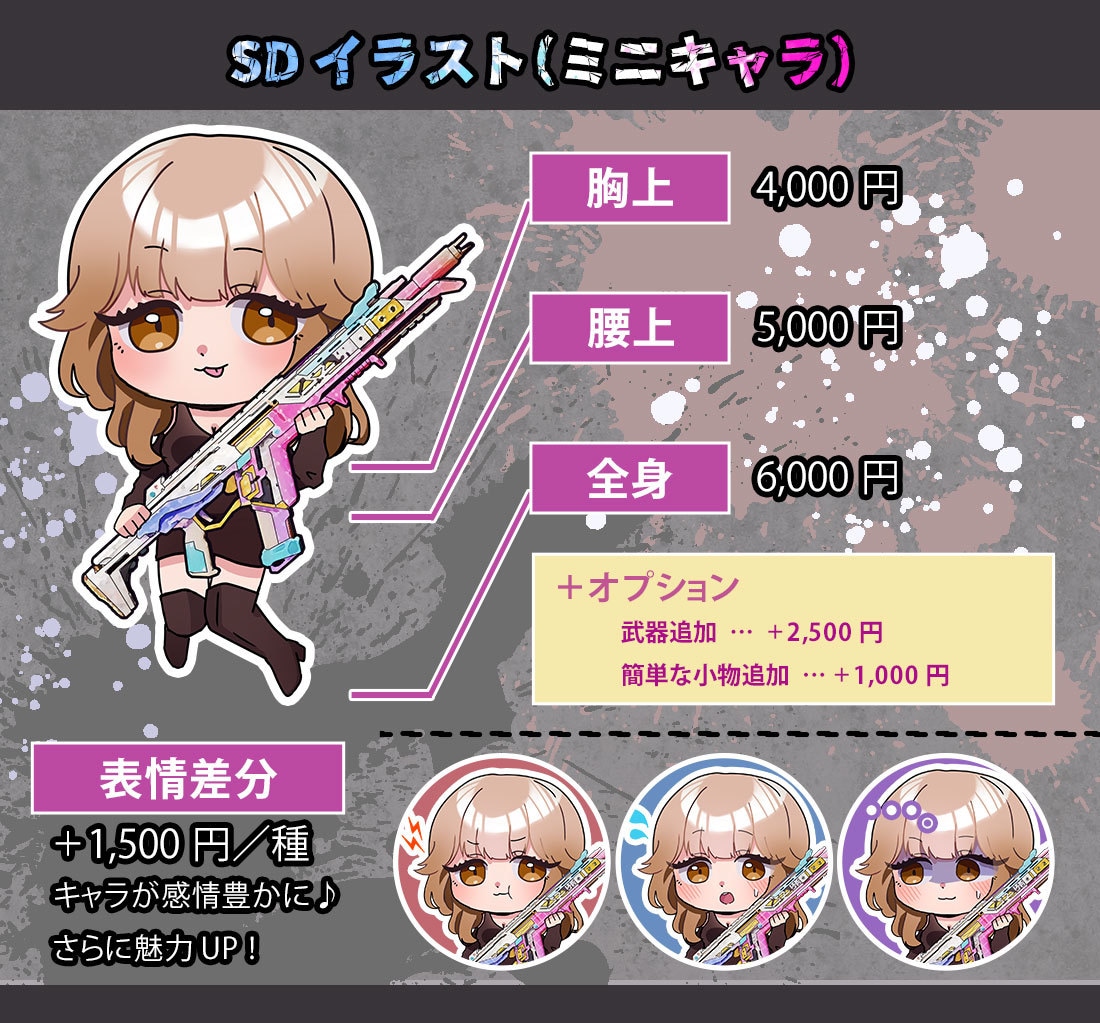 VALOエペ荒野★銃が得意★ゲームアイコン描きます 実績200件！人気絵師が武器も丁寧仕上げ／配信者様に／SDも イメージ10