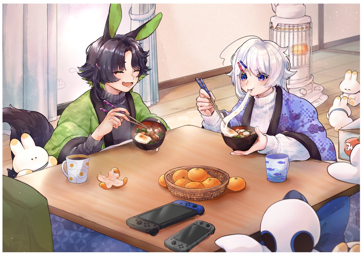 明るく活気のあるイラスト描きます 食べ物を食べる姿や生活感のあるイラストを求めている方へ イメージ4