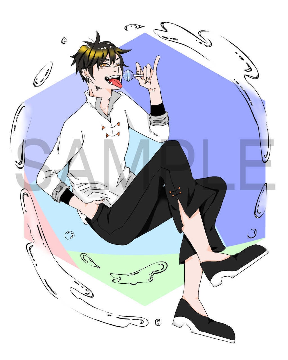 はっきりした線画でイラスト作成いたします 動画のサムネや立ち絵、アイコン等にどうぞ！ イメージ4