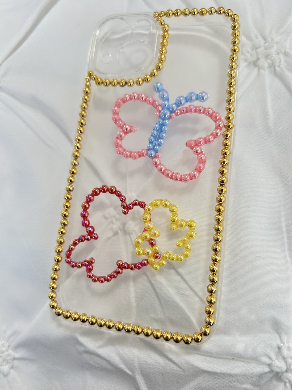 オーダーメイド☻キラキラデコスマホケース作ります 韓国風・キラキラ・量産系♥世界に1つのスマホケース.︎︎⟡* イメージ1