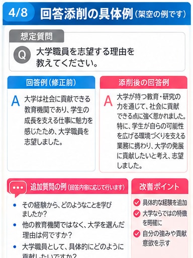 大学職員採用試験の面接試験対策をサポートします 想定質問30～40問の作成と回答添削で面接準備を支援 イメージ4
