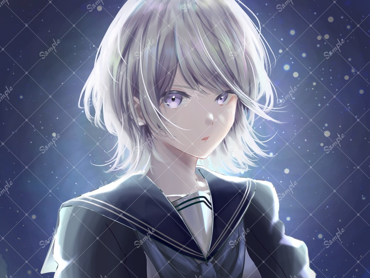 綺麗で可愛いアニメ風塗りイラストを描きます アイコン・動画用・1枚絵などお描きします！ イメージ2