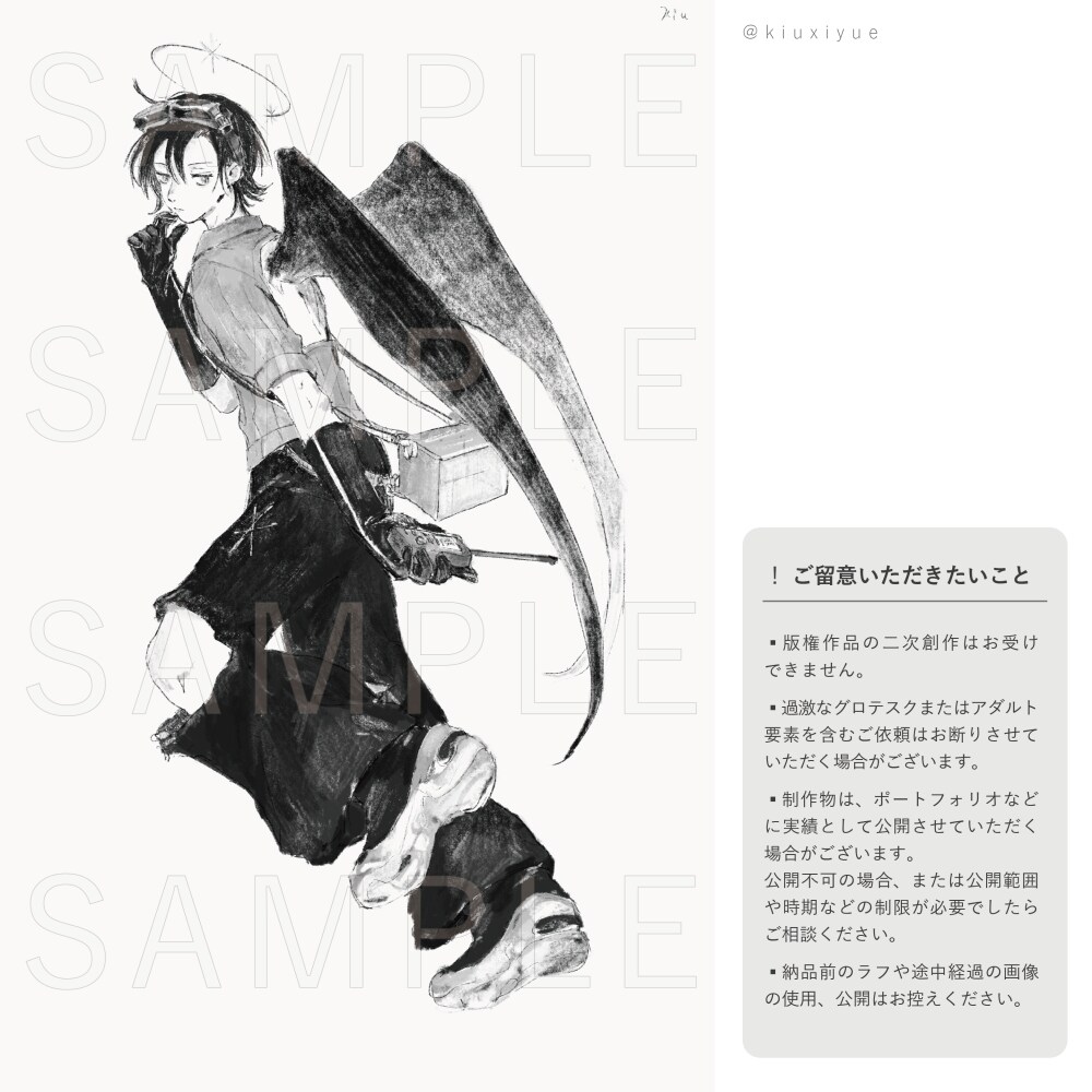 商用可 | シックなモノクロイラストを制作します 人物、風景など多様なモチーフに対応できます イメージ3