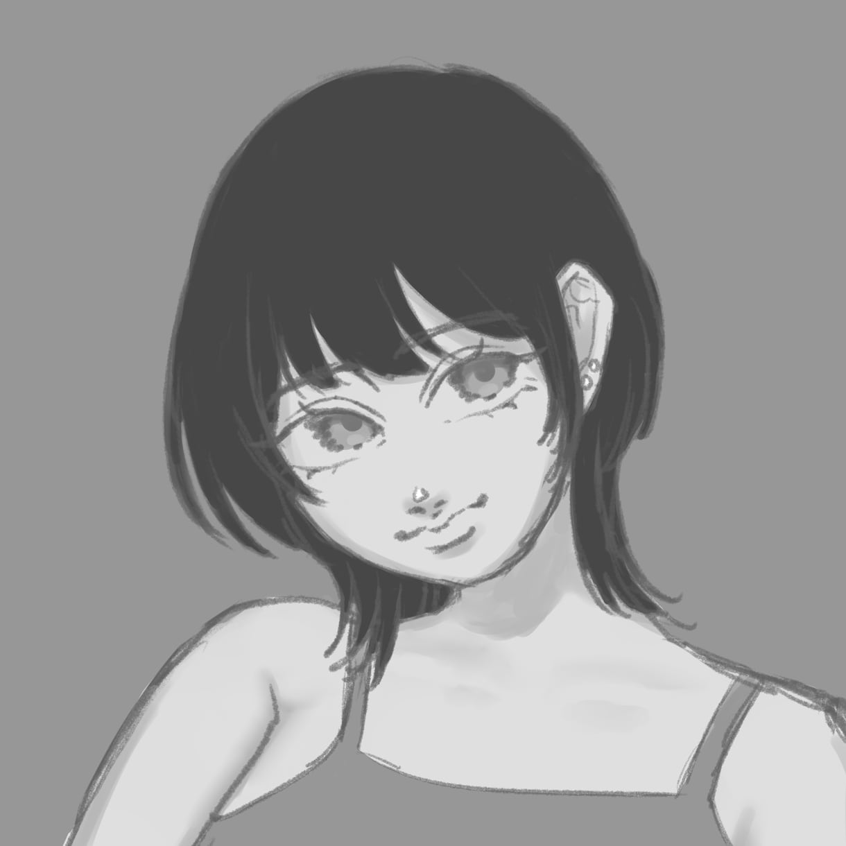 修正回数無制限！アイコンにも使えるイラスト描きます モノクロでオシャレな雰囲気のイラストを描きます。 イメージ2