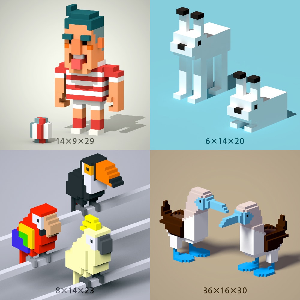 レゴブロック風3Dイラストを作成します イラスト素材に印象的なボクセルモデリングを使ってみませんか？ イメージ8