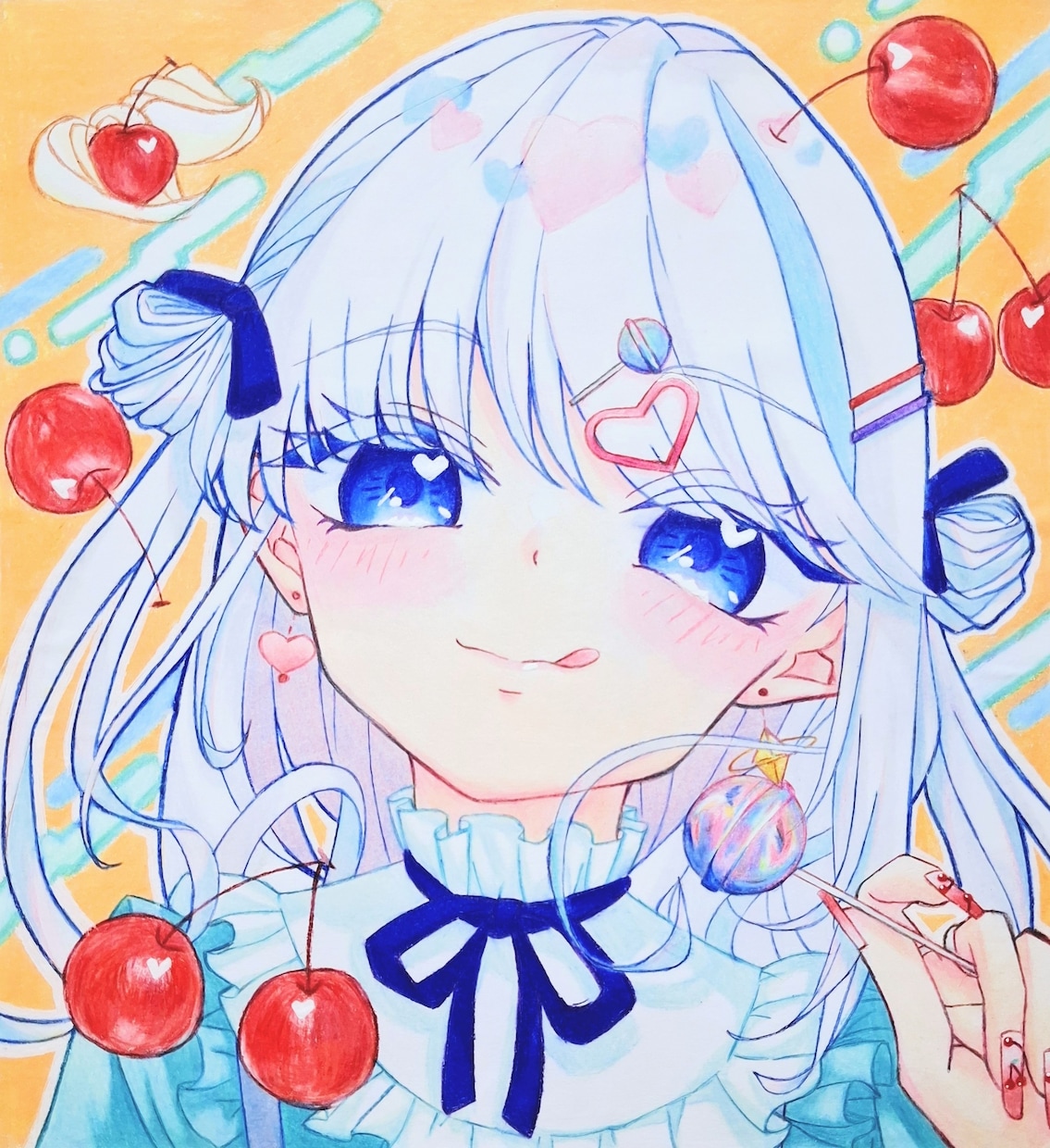 商用利用可！色鉛筆で可愛いアイコン描きます 土日メイン稼働｜色鉛筆のグラデーションが映える可愛いイラスト イメージ2