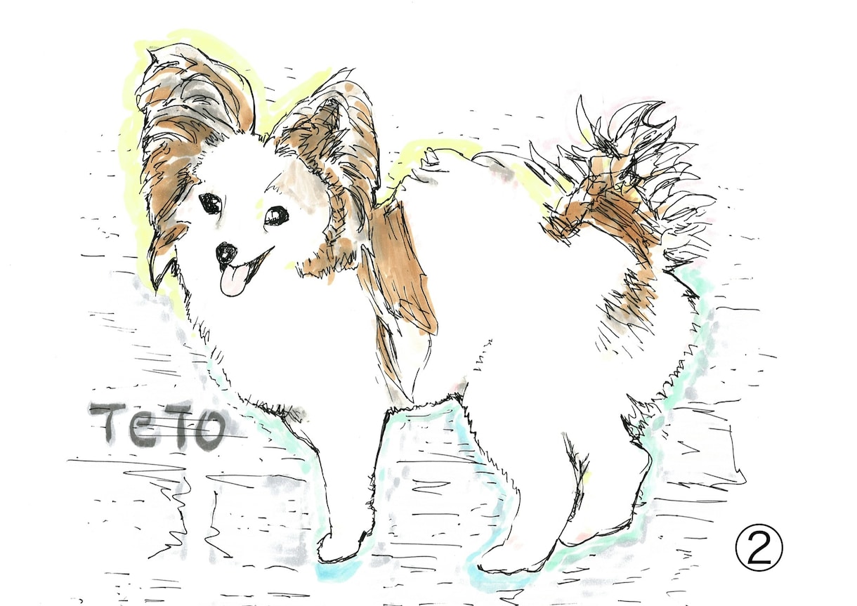 お好きな絵柄で動物のイラストをお描きします ペットや動物をお好きな絵柄で、アナログイラストに仕上げます。 イメージ3