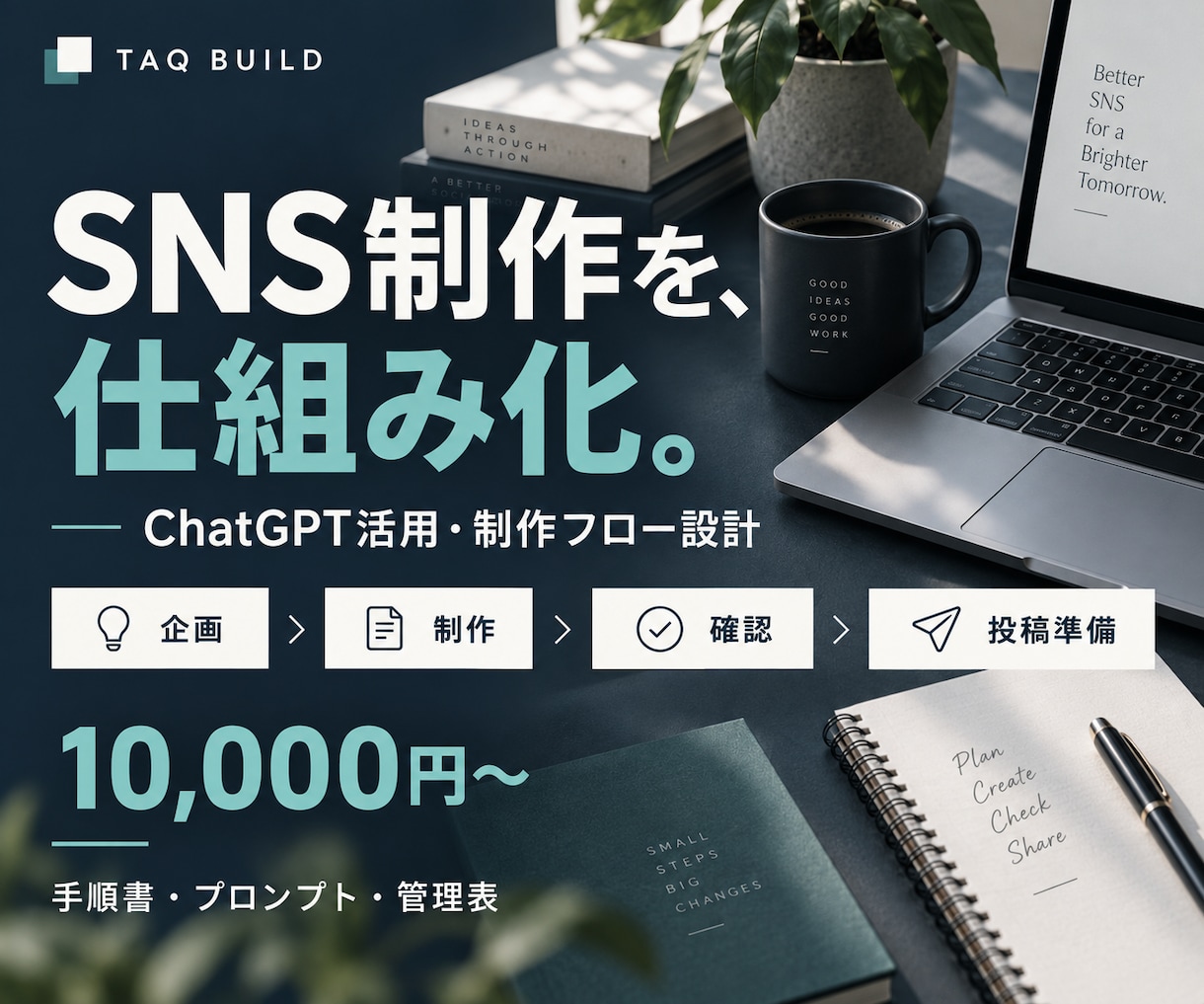 ChatGPTでSNS制作の手順を整えます 手順書・プロンプト・投稿管理表をセットで納品 イメージ1