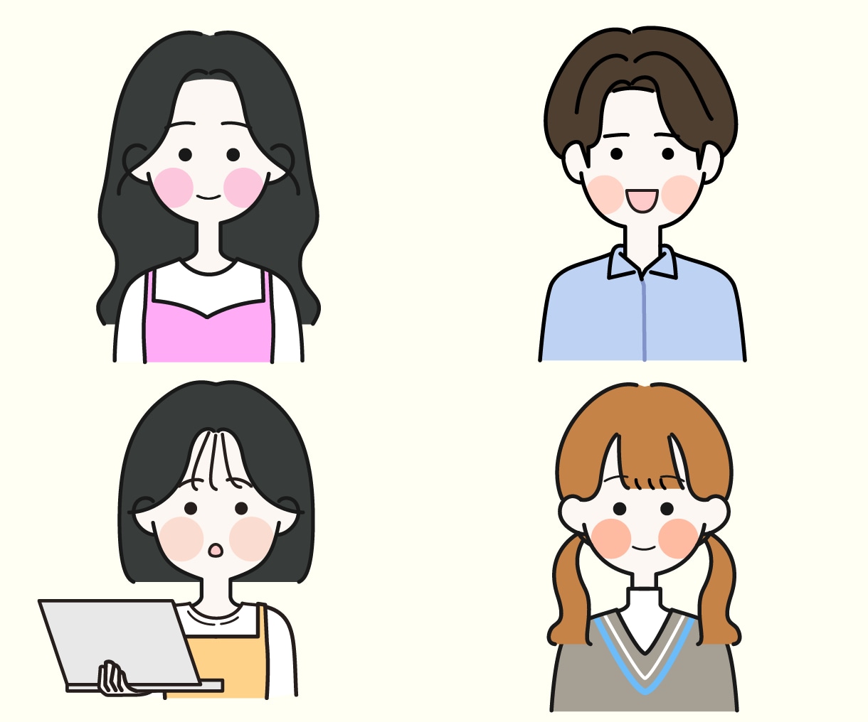 韓国風♡可愛いアイコンを描きます シンプルで使いやすいイラストアイコン イメージ1