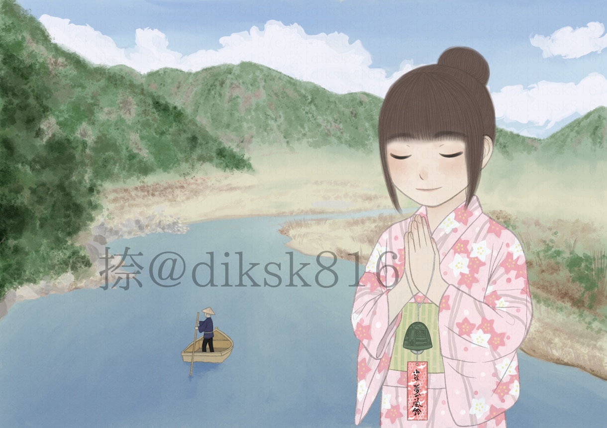 和風イラスト描きます 日本画風・手書き風で優しく、懐かしみのある絵 イメージ8